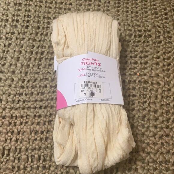 NWT DOTS FOOTED TEXTURED THIGHS CHECK SIZE CHART S/M‎ - Picture 2 of 5